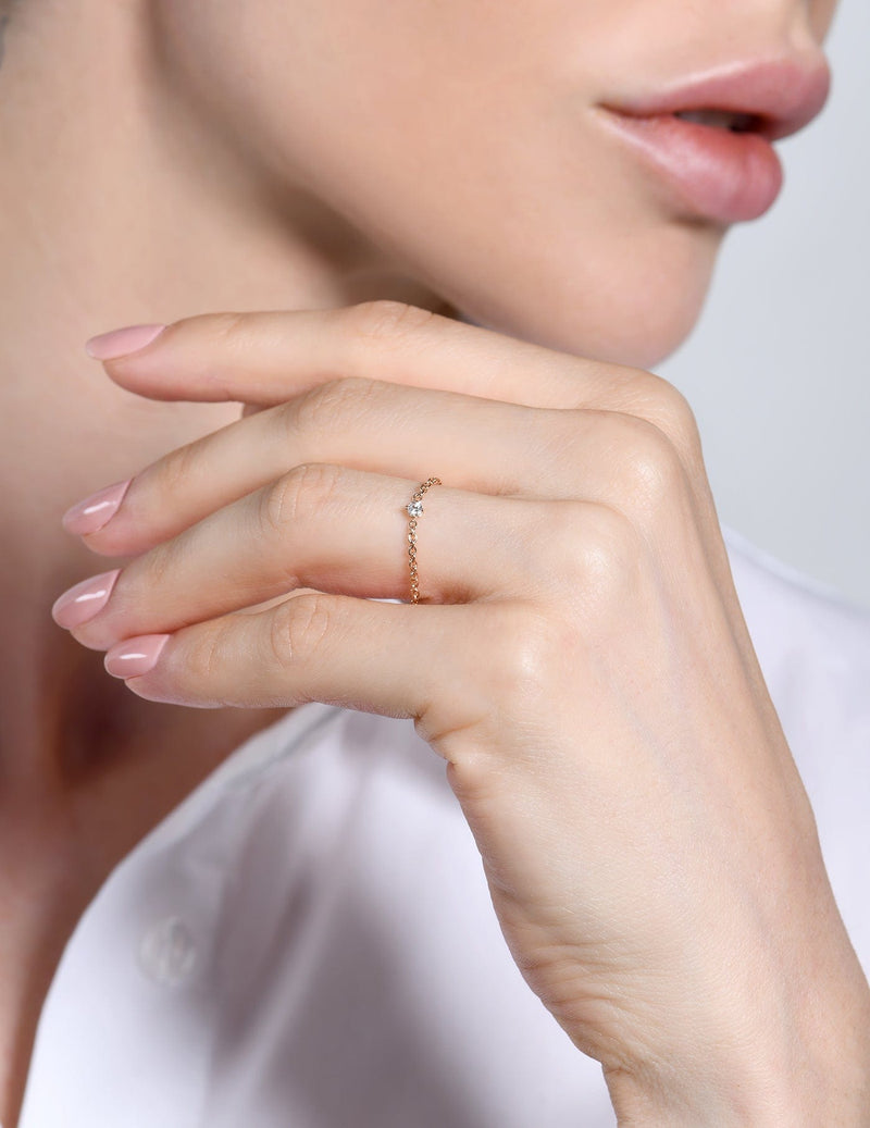 Burato CHAIN DIAMOND RING M MOD Jewellery