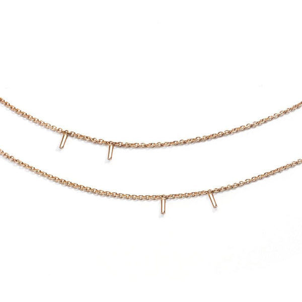 Burato CYLINDER GOLD NECKLACE MOD Jewellery