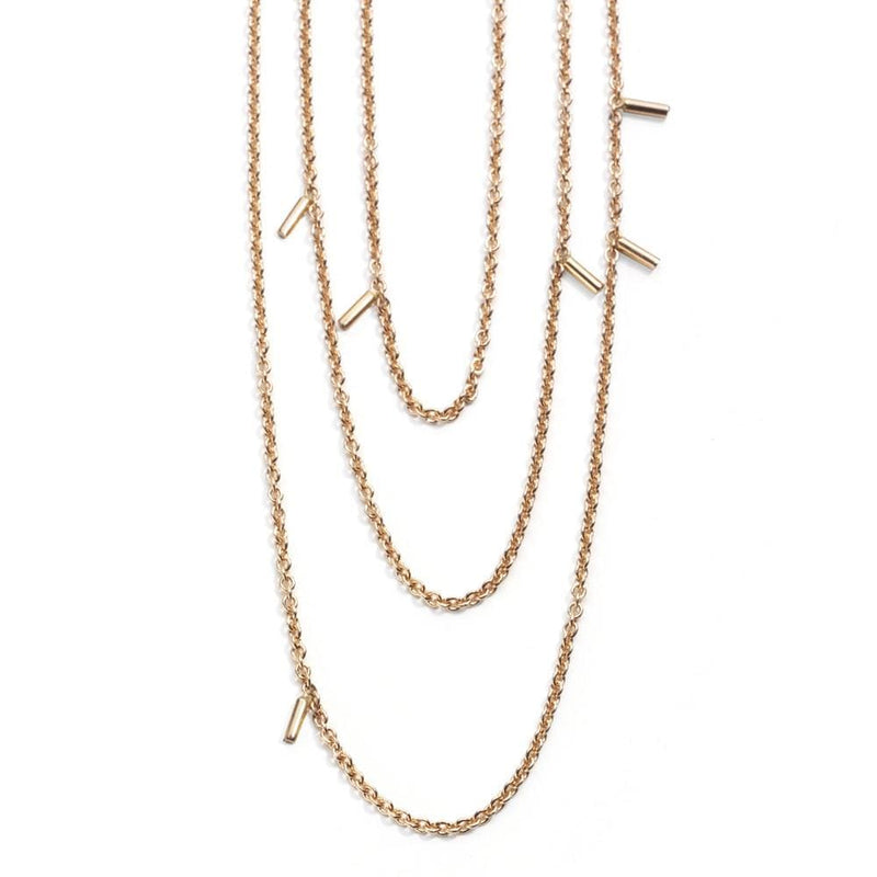 Burato CYLINDER GOLD NECKLACE MOD Jewellery