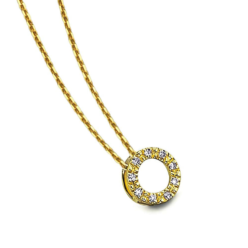 Goldstock Diamond Circle Necklace MOD Jewellery