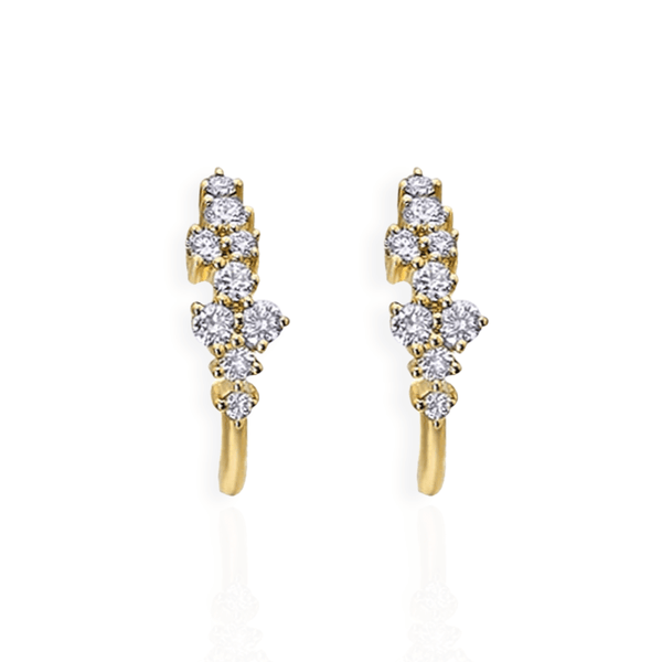 Goldstock Waterfall Diamond Hoop Earrings MOD Jewellery