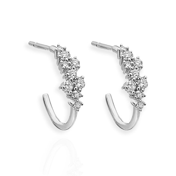 Goldstock Waterfall Diamond Hoop Earrings MOD Jewellery