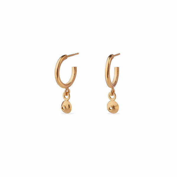 Inês Telles Azura Gold Plated Hoop Earrings MOD Jewellery - 24k Gold plated silver