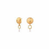 Inês Telles Azura Gold Plated Pearl Earrings MOD Jewellery - 24k Gold plated silver