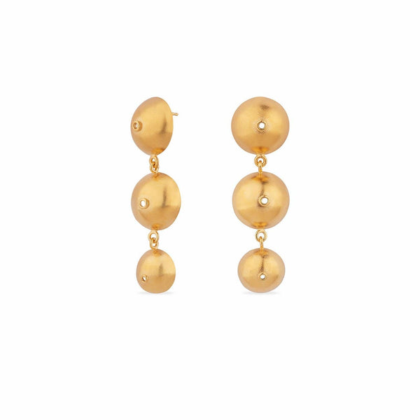 Inês Telles Azura Gold Plated Long Earrings MOD Jewellery - 24k Gold plated silver