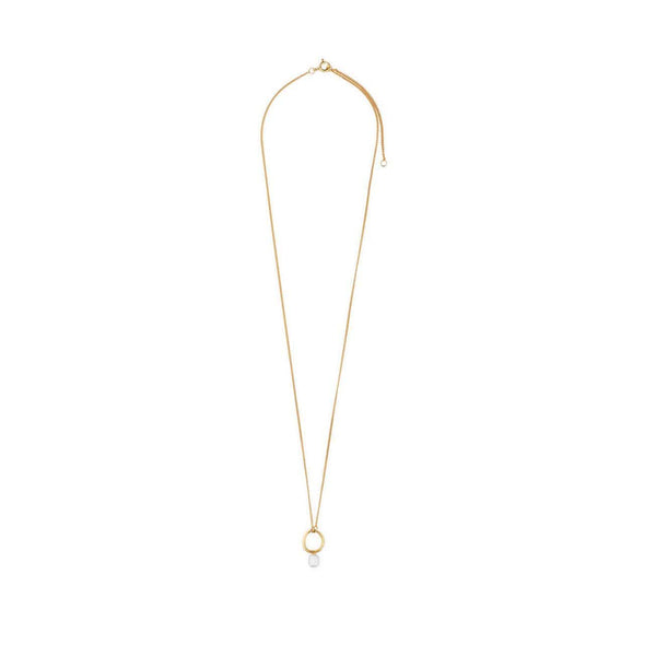 Inês Telles Azura Gold Plated Necklace with Pearl MOD Jewellery - 24k Gold plated silver