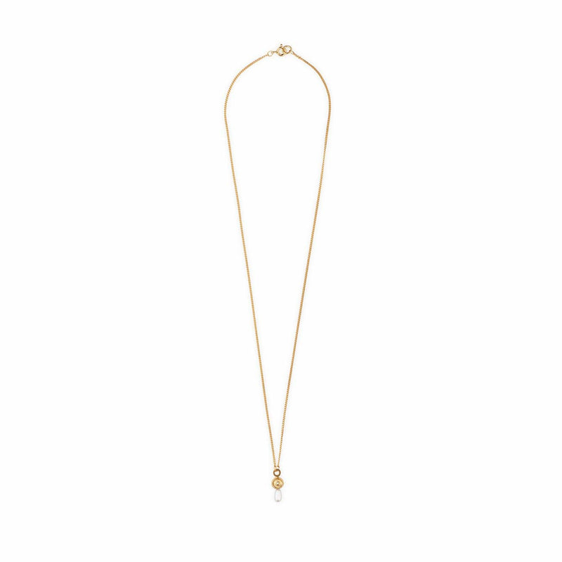 Inês Telles Azura Gold Plated Necklace with Pearl MOD Jewellery - 24k Gold plated silver
