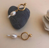 Inês Telles Azura Gold Plated Pearl Earrings MOD Jewellery - 24k Gold plated silver