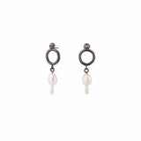 Inês Telles Azura Pearl Earrings MOD Jewellery - Oxidised sterling silver