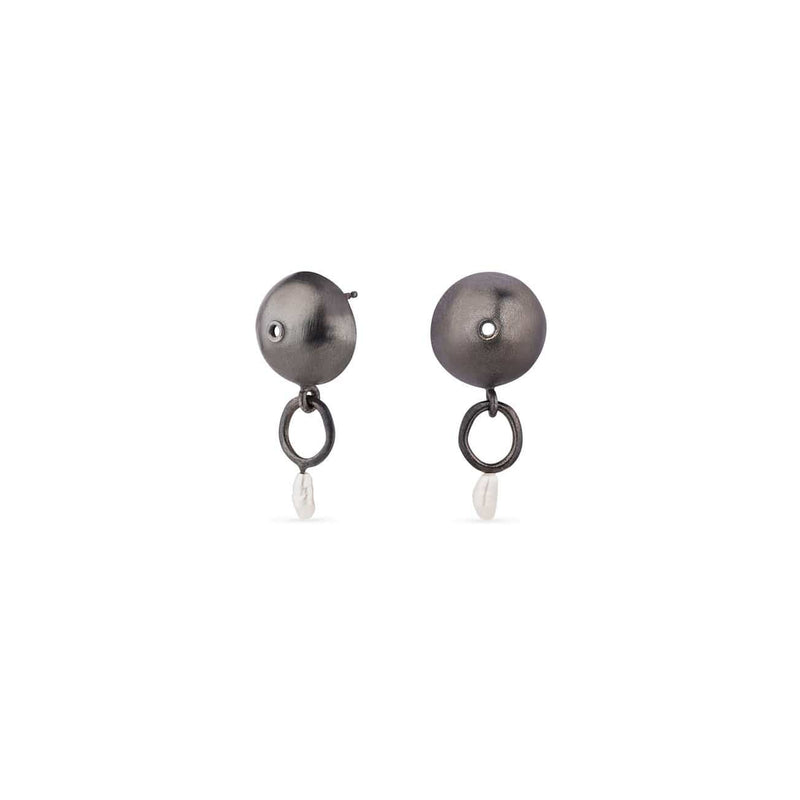 Inês Telles Azura Pearl Earrings MOD Jewellery - Oxidised sterling silver