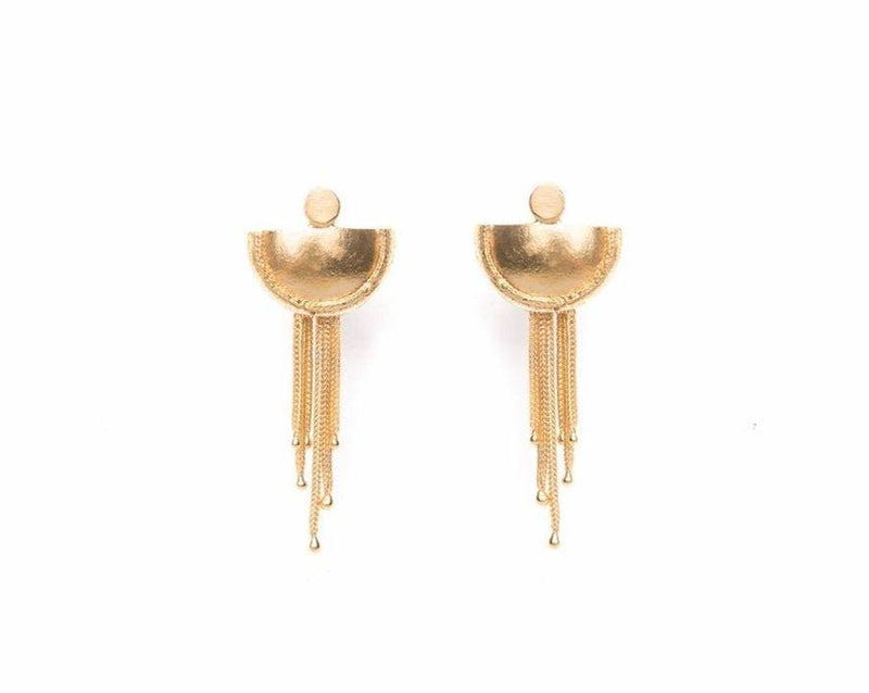 Inês Telles Beltia Gold Plated Fringe Earrings MOD Jewellery - 24k Gold plated silver