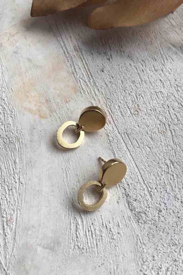 Inês Telles Duoo Earrings MOD Jewellery - 24k Gold plated silver