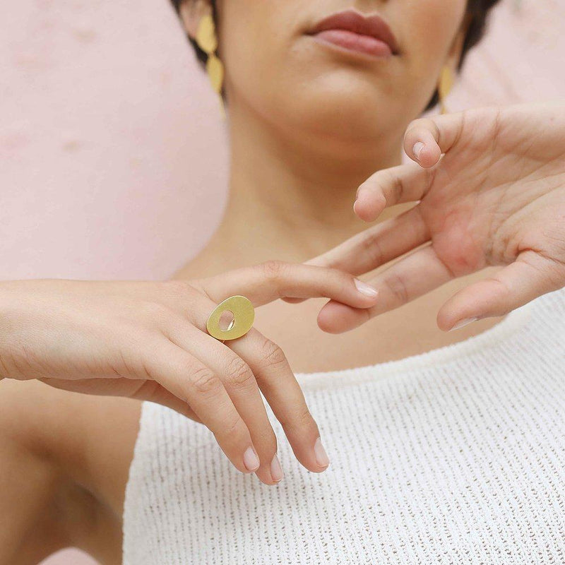 Inês Telles Ellos Gold Plated Ring MOD Jewellery - 24k Gold plated silver