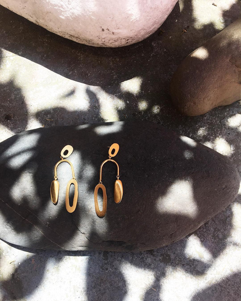 Inês Telles Ellos Statement Earrings MOD Jewellery - 24k Gold plated silver