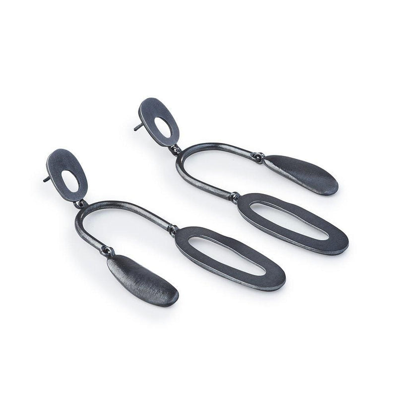 Inês Telles Ellos Statement Earrings MOD Jewellery - Oxidised sterling silver