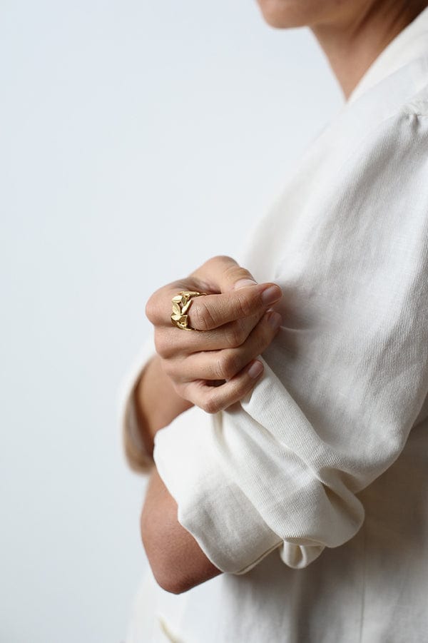 Inês Telles Hera Gold Plated Ring MOD Jewellery
