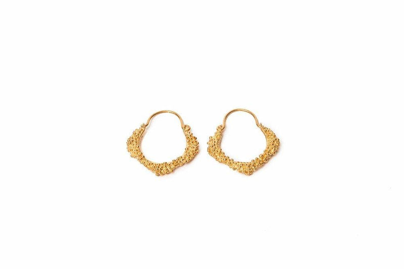 Inês Telles Ilhas Round Silver Earrings MOD Jewellery - 24k Gold plated silver