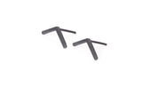 Inês Telles Lineas Angular Silver Earrings MOD Jewellery - Oxidised sterling silver