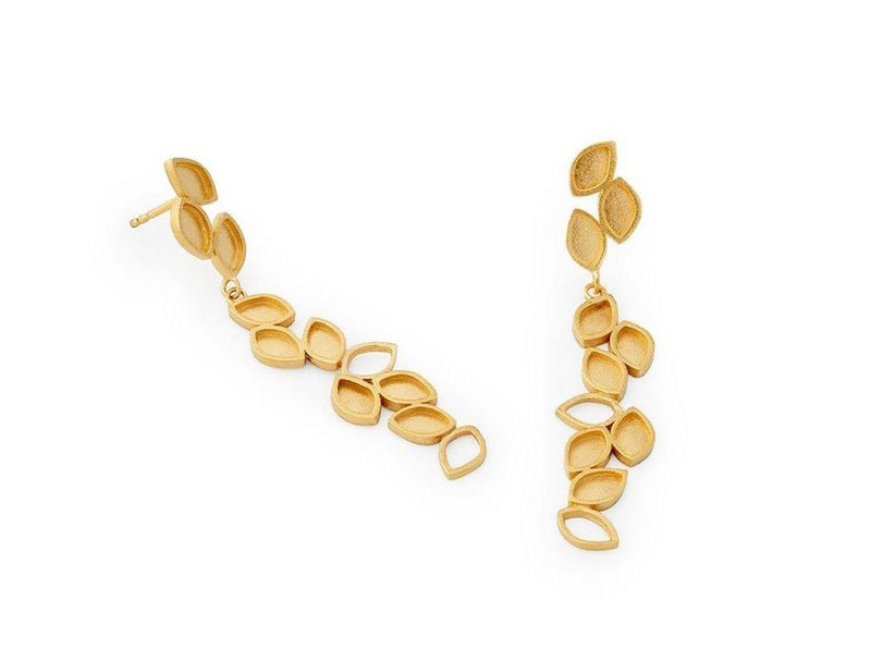 Inês Telles Luzia Long Silver Earrings MOD Jewellery - 24k Gold plated silver
