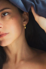 Inês Telles Salma Gold Pendant Earrings MOD Jewellery