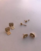 Inês Telles Solar Silver Earrings MOD Jewellery - 24k Gold plated silver