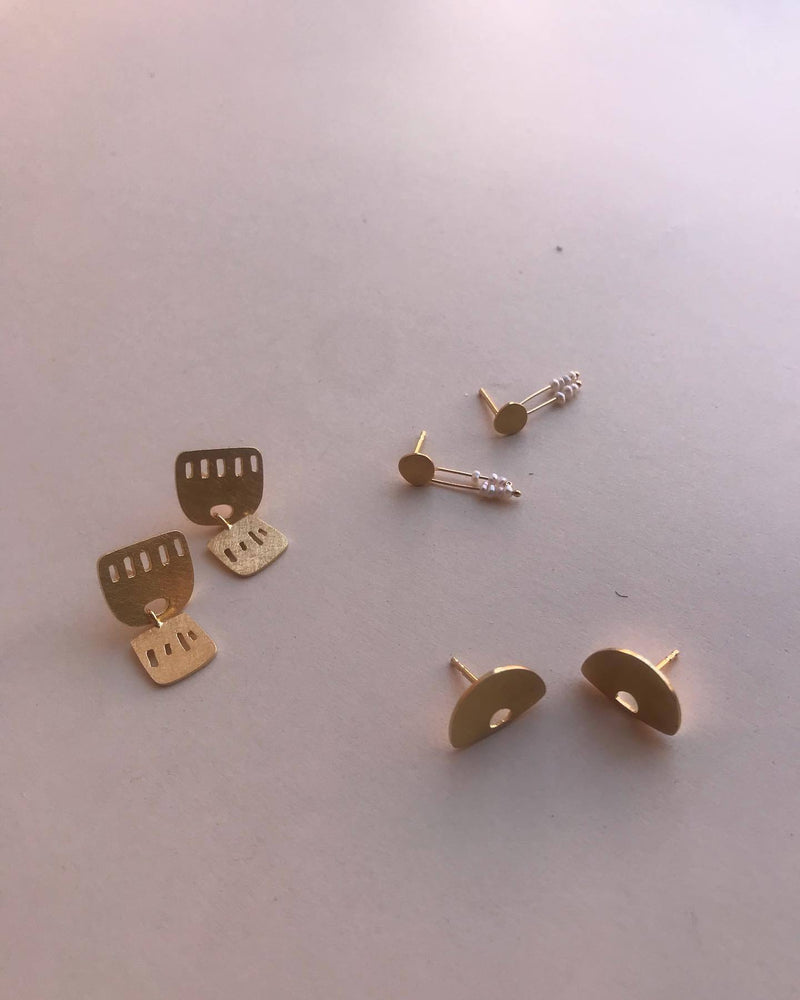 Inês Telles Solar Silver Earrings MOD Jewellery - 24k Gold plated silver