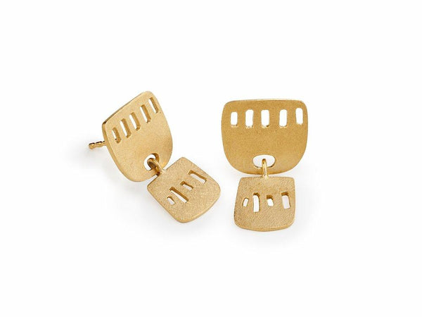 Inês Telles Solar Silver Earrings MOD Jewellery - 24k Gold plated silver