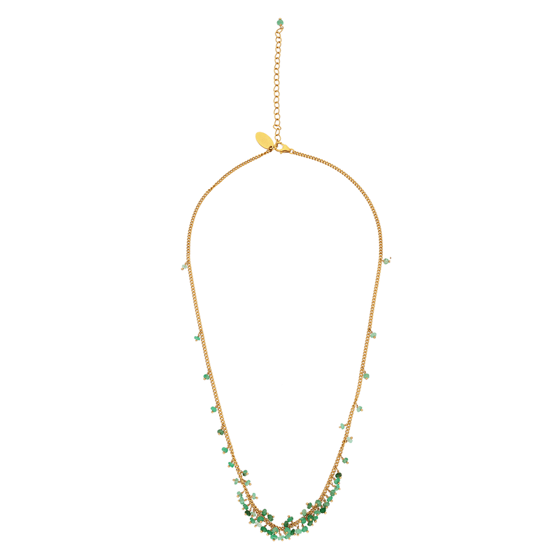 Kate Wood ‘Graduated Row’ Emerald Necklace MOD Jewellery