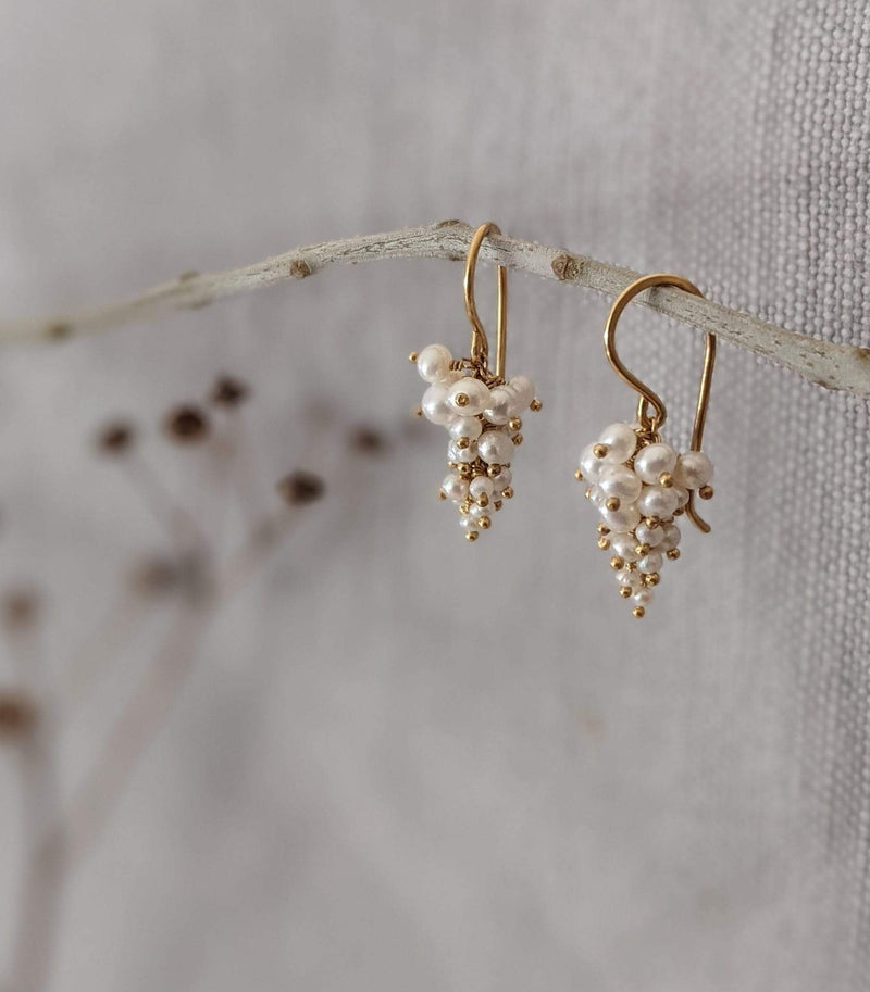 Kate Wood 'Grape' Pearl Earrings MOD Jewellery