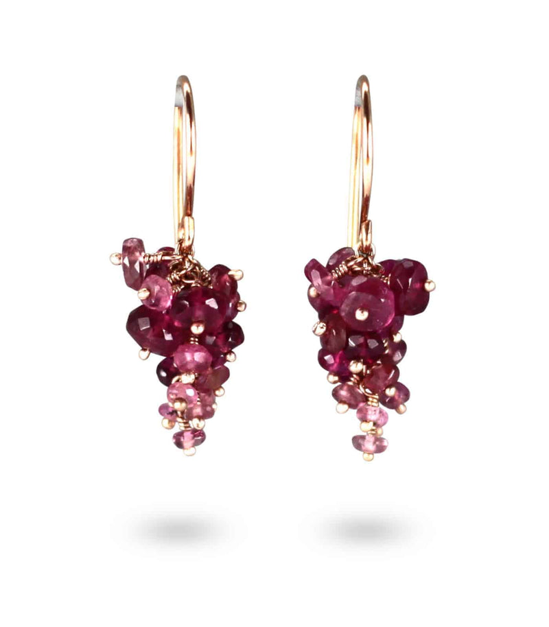 Kate Wood 'Grape' Tourmaline Earrings MOD Jewellery