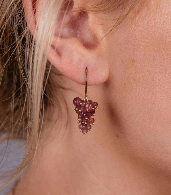 Kate Wood 'Grape' Tourmaline Earrings MOD Jewellery