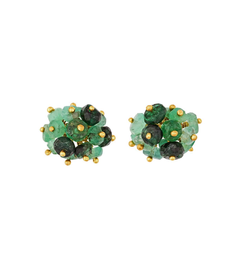 Kate Wood 'Pom Pom' Emerald Earrings MOD Jewellery