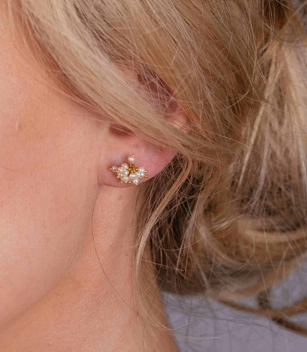 Kate Wood 'Pom Pom' Pearl Earrings MOD Jewellery