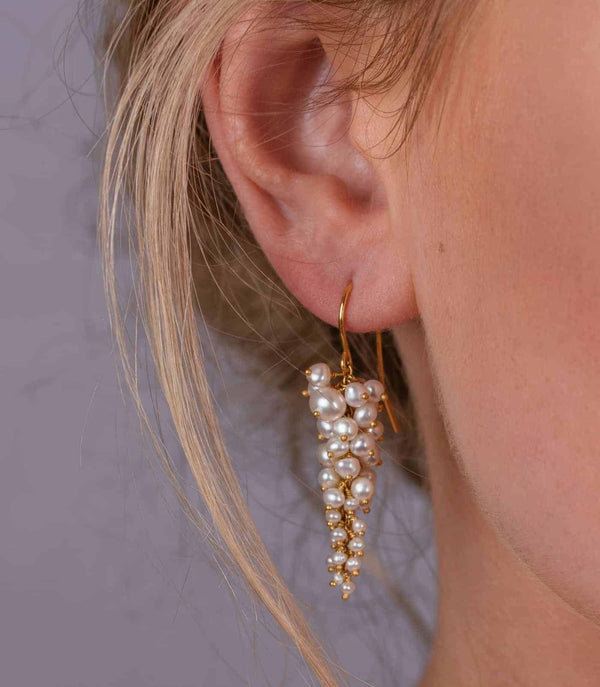 Kate Wood 'Wisteria' Pearl Earrings MOD Jewellery