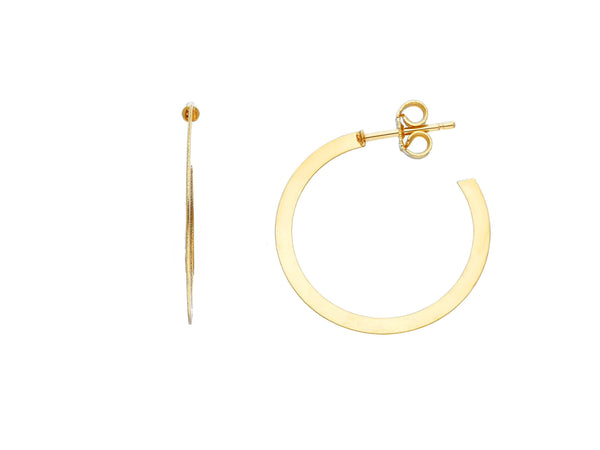 Songa Gold Flat Hoop Earrings MOD Jewellery