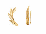 Songa Leaf Gold Earrings MOD Jewellery