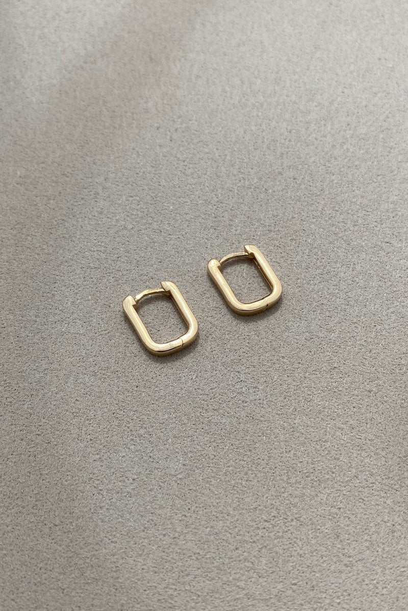 Songa Squared Gold Earrings MOD Jewellery