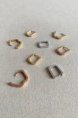 Songa Squared Gold Earrings MOD Jewellery