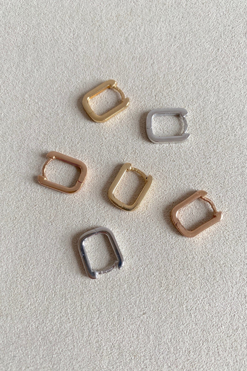 Songa Squared Gold Earrings MOD Jewellery