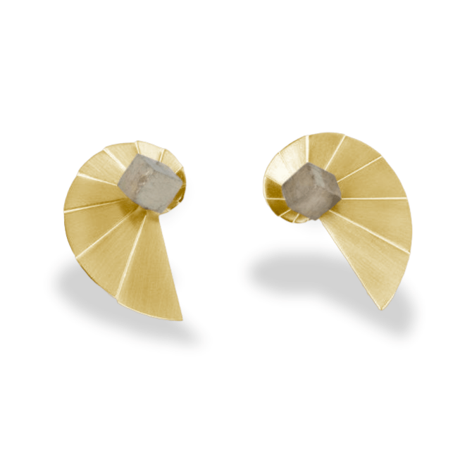 Vangloria Nautilus Earrings Gold plated MOD Jewellery