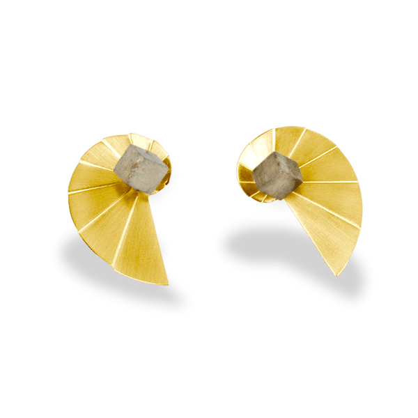 Vangloria Nautilus Earrings Gold plated Polished MOD Jewellery