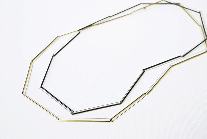 Yoko Takirai BLINEA black & gold Necklace MOD Jewellery