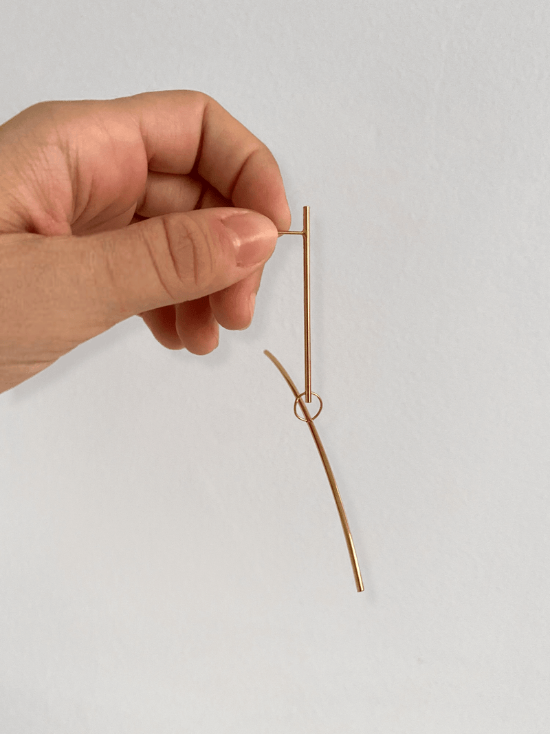 Yoko Takirai LINEE gold Earrings MOD Jewellery