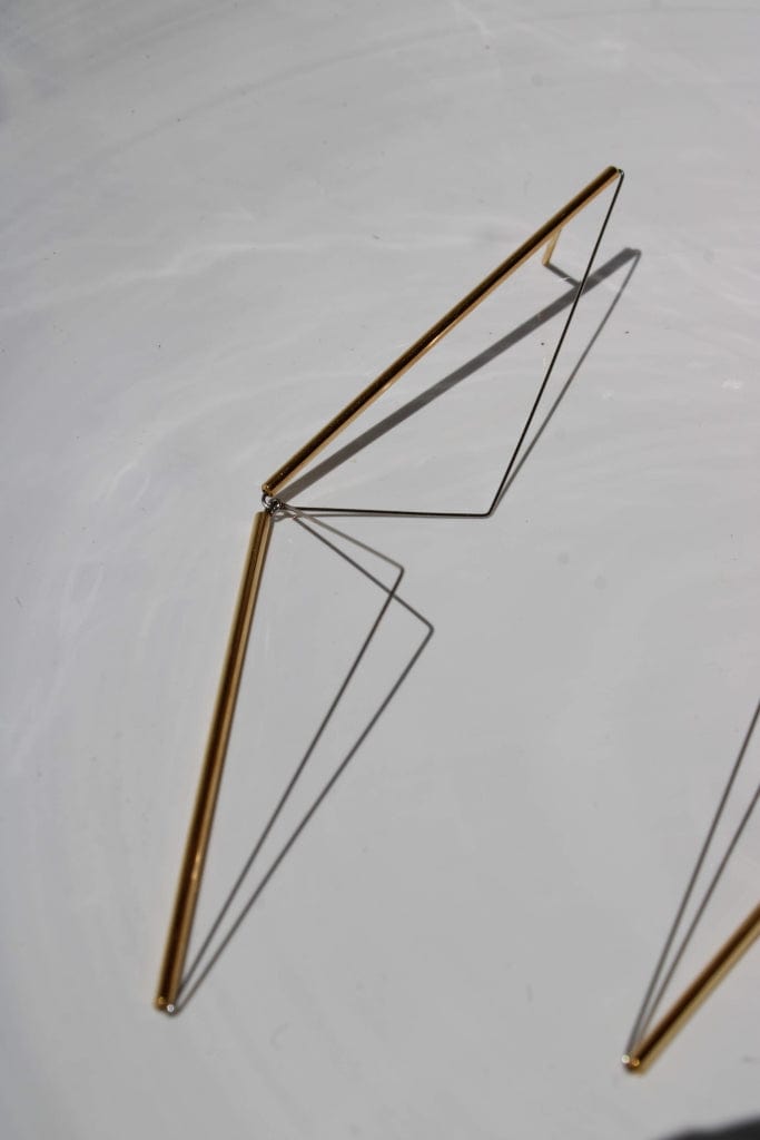 Yoko Takirai Triangles Gold Earrings MOD Jewellery