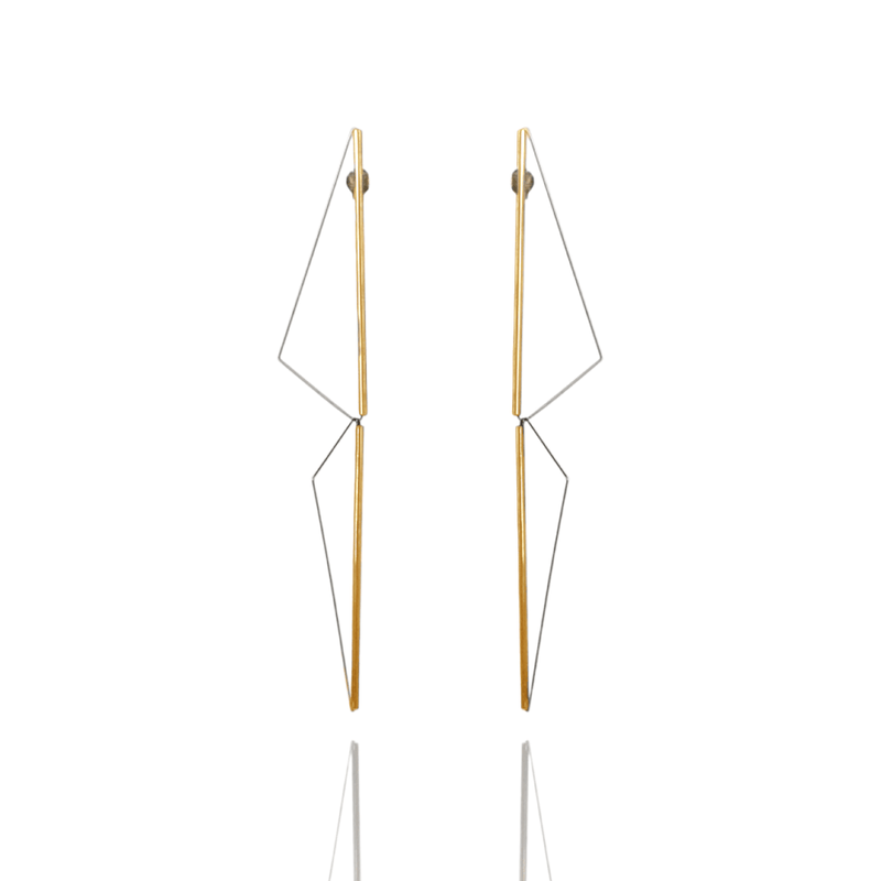 Yoko Takirai Triangles Gold Earrings MOD Jewellery